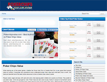 Tablet Screenshot of pokerchipsvalue.com